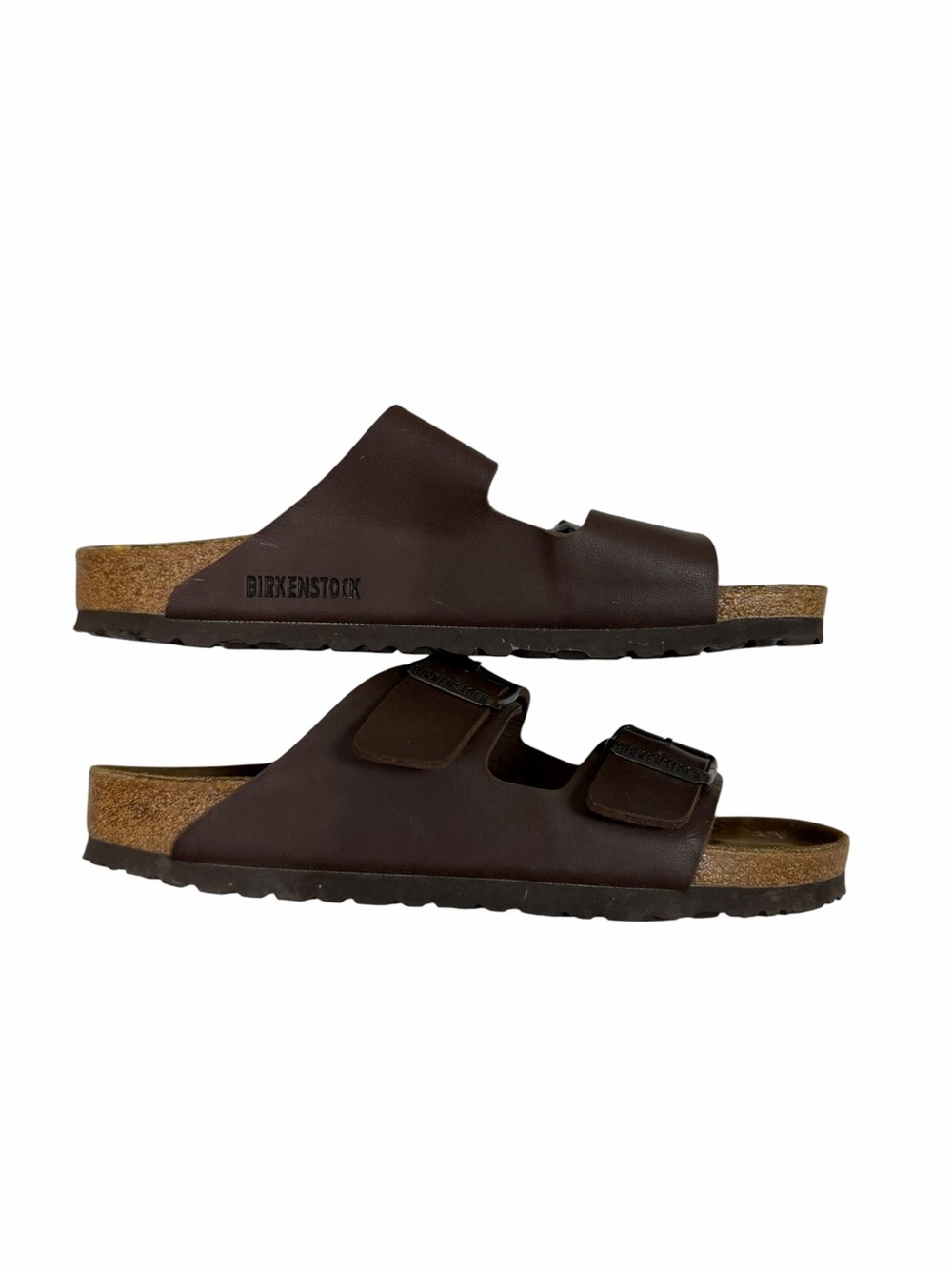 Birkenstock Arizona sandals Leather dark brown color women's size 10 EU 41 - Picture 5 of 9